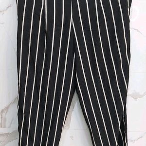 Striped printed trouser