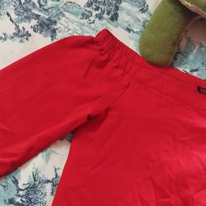 Red Offshoulder Top