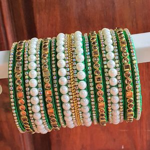 These Are Handmade Silk Thread Bangles With Kundan