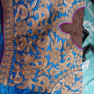 Blue & Golden Padded Blouse