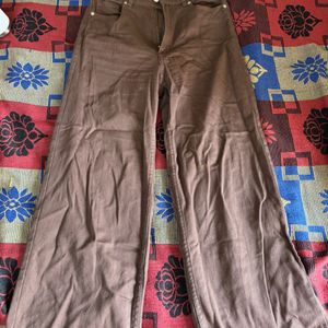 High Waist Trouser/Jeans - (chocolate Brown)