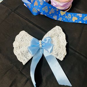 Blue ribbon bow 🎀 🧿❤️