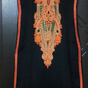 Black Embroidery Suit With Good Condition One Time