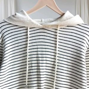 Striped Longline Hoodie