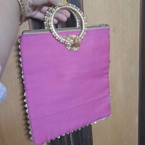 New And Trendy Bangle Bag With Pearl Work