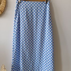 Forever 21 Gingham Print A Line Skirt