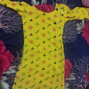 Cotton Yellow Suit Punjaban Salwar