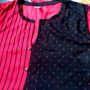 Red and Black Shirt For Women's.