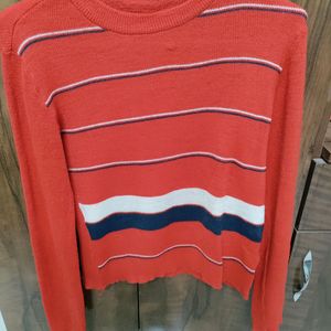 Red top with long sleeves