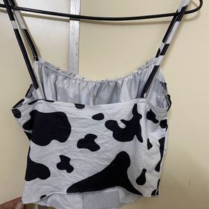 Shein Cow Print Top