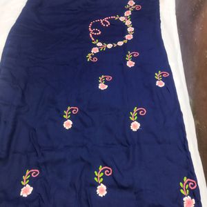 Hand Embroidery Top And Dupatta Unstich