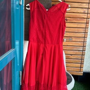 Red lace dress