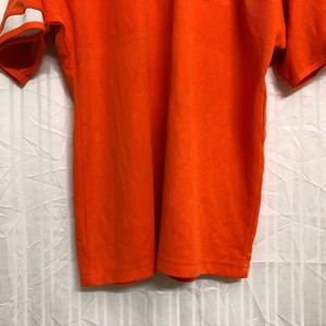 Mass Orange Polo Neck T Shirt