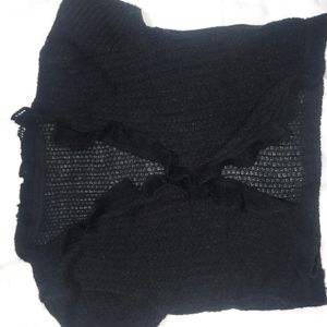 Pinterest Y2K Black mesh crop top shrug