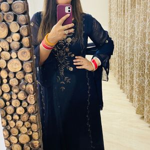 A Line Kurta With Plazzoo Nd Dupatta