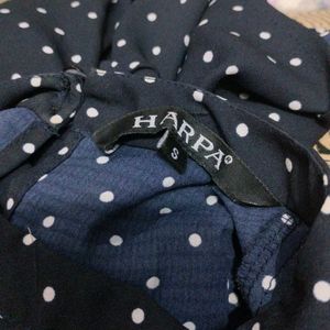 Dark Blue Top With White Dot