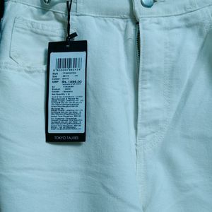 White Wideleg Jeans