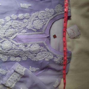 Lavender Georgette Kurta