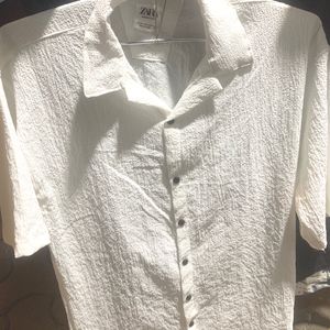 MENS ZARA POPCORN MATERIAL SHIRT