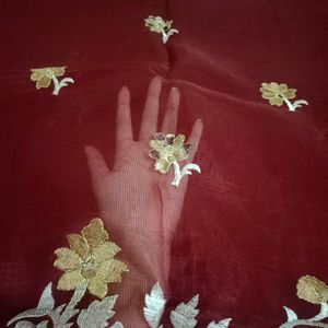 Maroon Brasso Saree