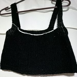 Black Tank Crop Top