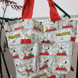 Cute Comic Themed Canvas Carry Hand Bag