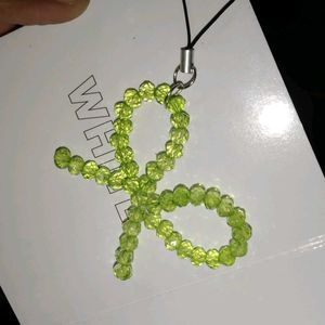 Green Bow Phone Charm