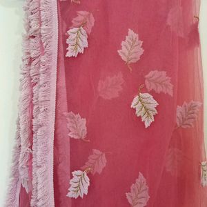 😍Peach Embroidery Dupatta😍