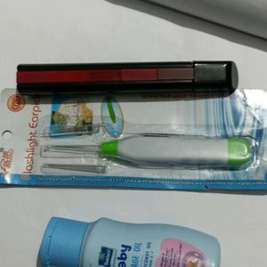 Combo Offer 5in 1 Lipstick, Baby Oil, Earpick