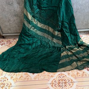 Green Full Work Gown