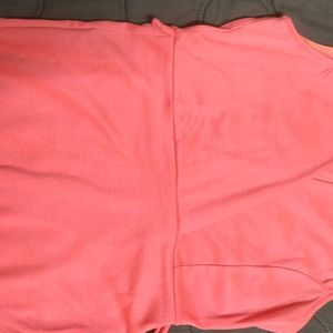 fluorescent Coral Colour Dress