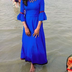 Blue Gown At Low Price