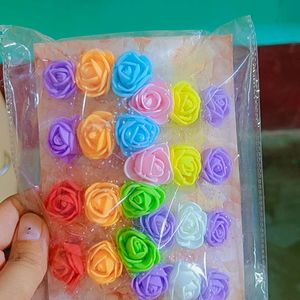 Korean Flowered Hair Clip (Pack Of 4)