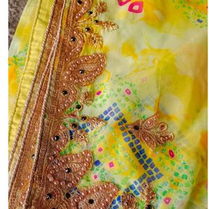 Chunri Print School Work Sarees