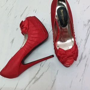 Red Bow High Heels Stellitoes Pumps