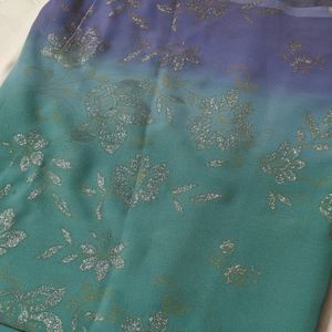 Sea Green- Purple Colour Daily Wear Saree