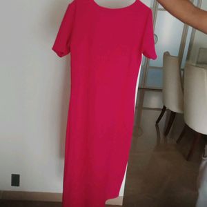 Fixed Price Lovely Pink Dress With Slit