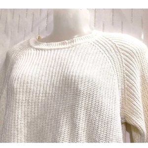 White Crop Sweater for Women's