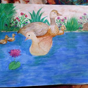 Wild Duck Pond Painting (Sheet)