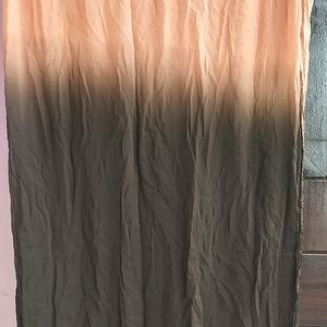 Peach And Dark Geen Color Soft Chiffon Dupatta