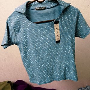 Zara Blue Top