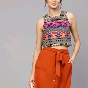 Sassafras MultiColoured Cropped Top