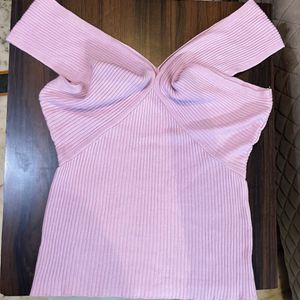 Cross Neck Lavender Top