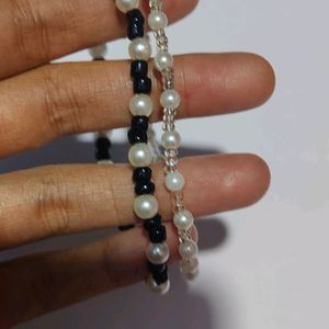 Two Pearl And Beads Bracelet