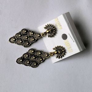 Golden New Designer Peacock Earring