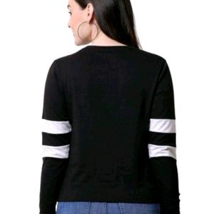 Classy Black Shirt Top With White Stripes