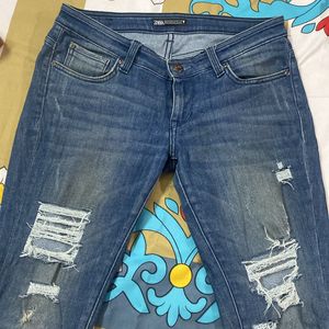 Zara Damage Jeans