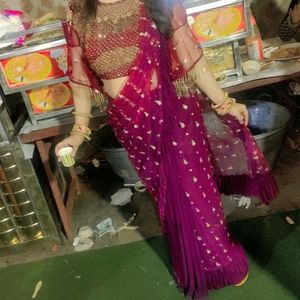 Heavy Work Ready To Wear Saree