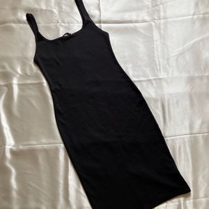 Zara Black Midi Bodycon Dress