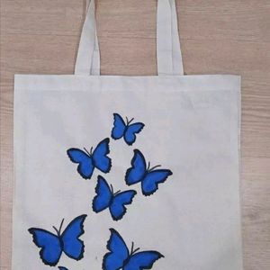 Butterfly Hand Paint Tote Bag